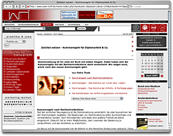 Browser-Screenshot - Kommaregeln