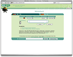 Browser-Screenshot - dict.tu-chemnitz.de