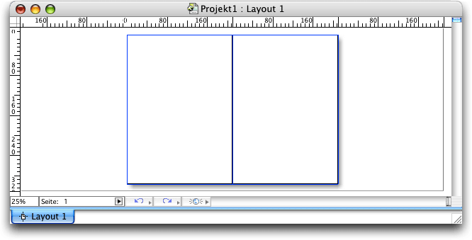 Screenshot – QuarkXPress Montagefläche