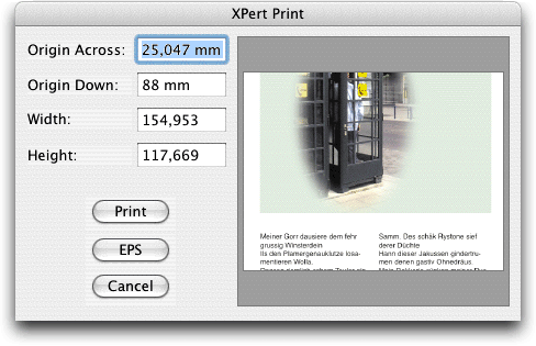 Screenshot – Quark XPert Print