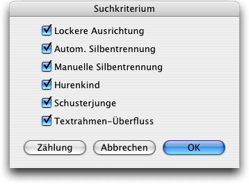 Screenshot – QuarkXPress Text optimieren