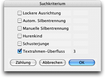 Screenshot – QuarkXPress Textüberlauf