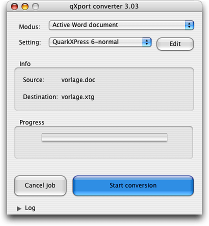 Screenshot – qXport converter 3